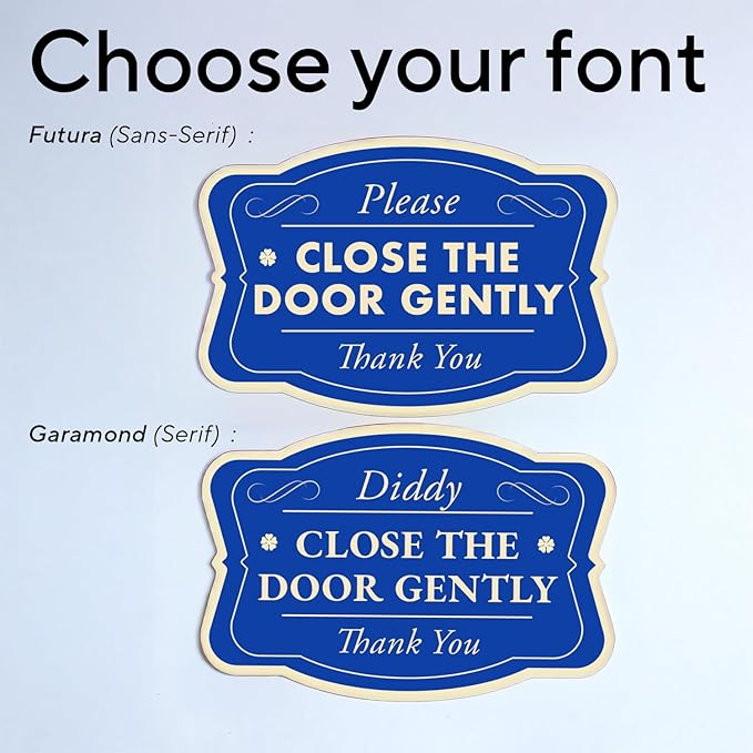 Custom Decorative Outdoor Metal Signs, Personalized Aluminum Signs, Customized Driveway Signs, Waterproof Signs Made In USA, Design 3 Blue Steel 14x10 In