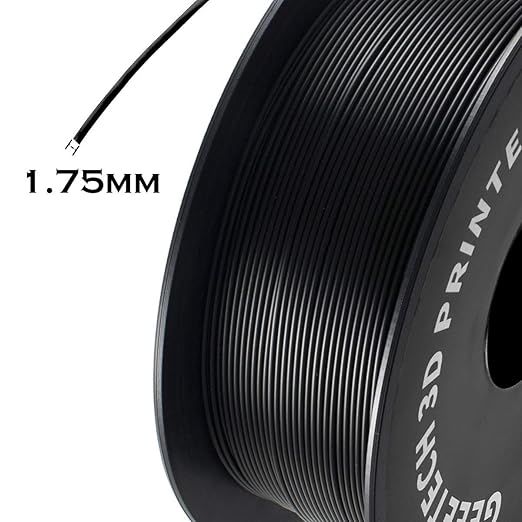 Geeetech 1.75mm PLA 3D Printer Filament, Upgrade Tidy Winding Tangle-Free, Dimensional Accuracy +/- 0.03mm,Black and White (2kg)