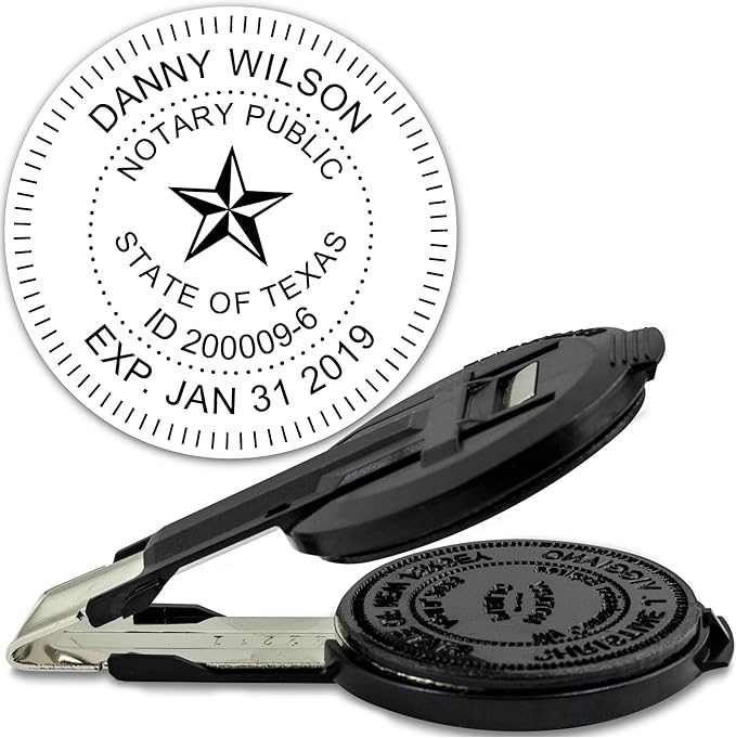 MaxMark Insert Only for Notary Seal Round Embosser for Texas State