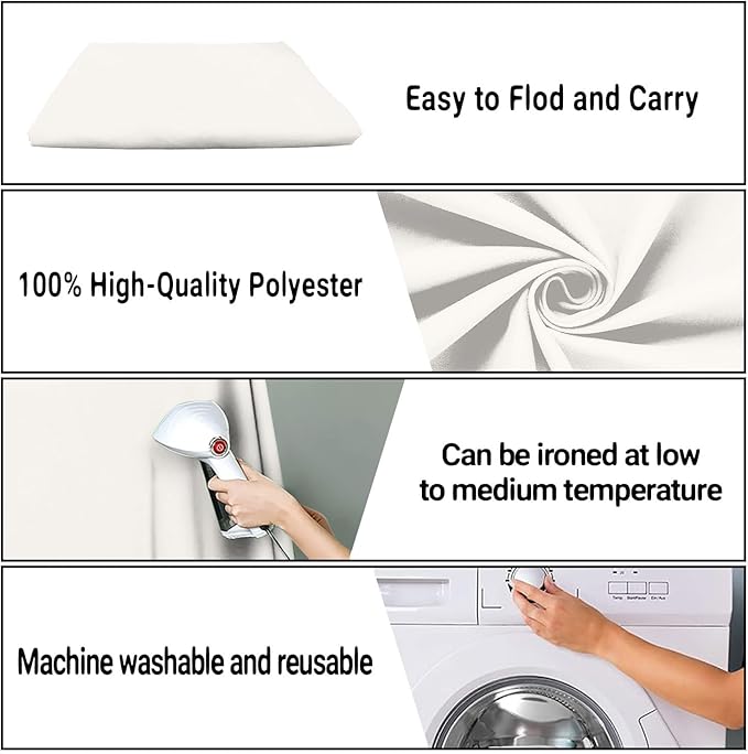 Ivory Portrait Backdrop 8x10ft Zoom Meeting Photo Studio Shooting Props