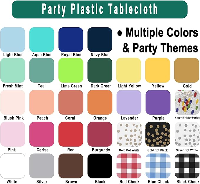 Brown Plastic Tablecloths 2 Pack Disposable Table Covers 54 x 108 Inch Party Tablecovers PEVA Coffee Table Cloths for BBQ Picnic Birthday Wedding Parties 8 ft Rectangle Table Use