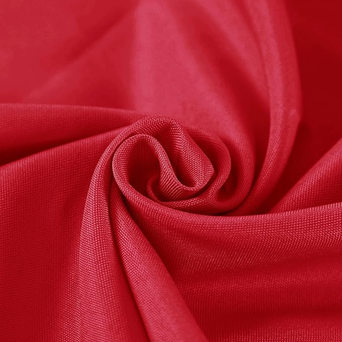 Fokitut 2 Pack Waterproof Round Tablecloth, 70 Inch, Stain Resistant and Wrinkle Polyester Table Cloth, Fabric Table Cover for Kitchen Dining, Wedding, Party, Holiday Dinner-Red