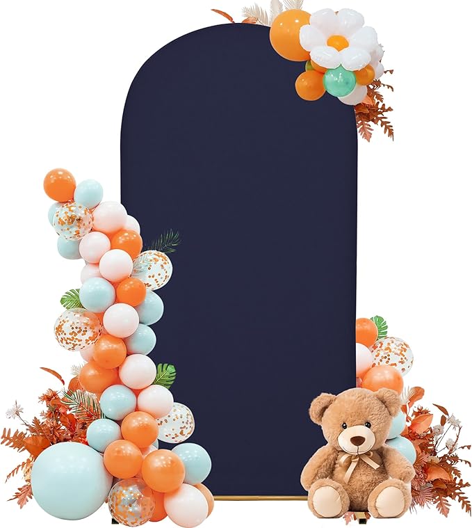 Wedding Arch Cover 6.6FT Arch Backdrop Cover Spandex Fitted Arch Cover for Round Top Chiara Backdrop Stand Covers for Wedding Birthday Party Baby Shower Banquet Ceremony Decoration