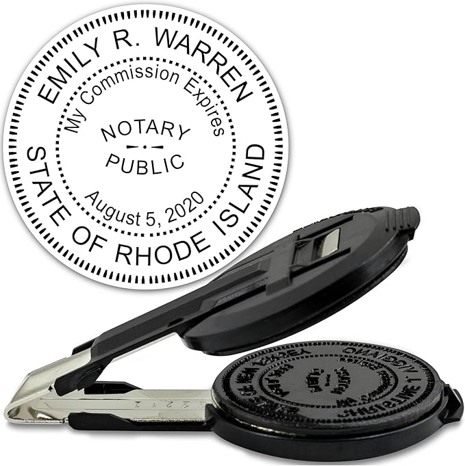 MaxMark Insert only for Notary Seal Round Embosser for Rhode Island State