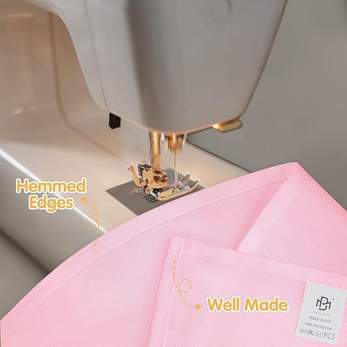 BRILLMAX 6 Pack Pink Tablecloths for 6 Foot Rectangle Tables 60 x 102 Inch - 6ft Rectangular Bulk Linen Polyester Fabric Washable Cloth Cover for Wedding Reception Banquet Birthday Party