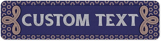 Custom Sign, Custom Street Sign, 11 Font Colors, 13 Font Styles, 4 Hole Options, 22 Sizes, 12x48 Inches, Rust Free DiBound, Fade Resistant, Made in USA by My Sign Center (Fauxsaic 1)