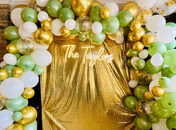 Gold Sequin Backdrop 10FTx10FT 1 Panel Glitter Curtain Backdrop Sparkle Background for Weddings Showers Christmas Festivals Photography Graduations