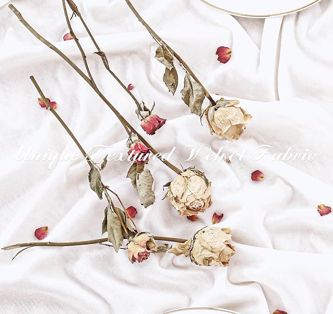 Velvet Table Runner 20 x 120 Inches 10ft Luxurious Thick Soft Velvet Christmas Thanksgiving Wedding Reception Table Runner for Party Reception Decorations(Ivory, 1 Pack)