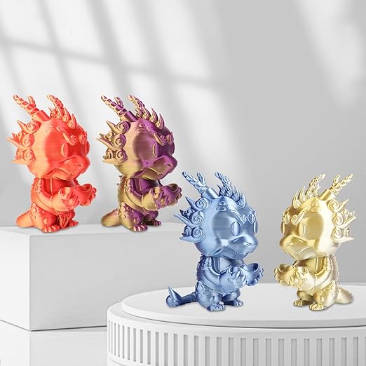 Silk PLA Filament 1.75mm Purple Gold Dual Color PLA 3D Printer Filament 2 in 1 Coextrusion 1KG Spool(2.2lbs) 3D Printing Filament Dimensional Accuracy +/- 0.03mm Fits for Most FDM 3D Printers