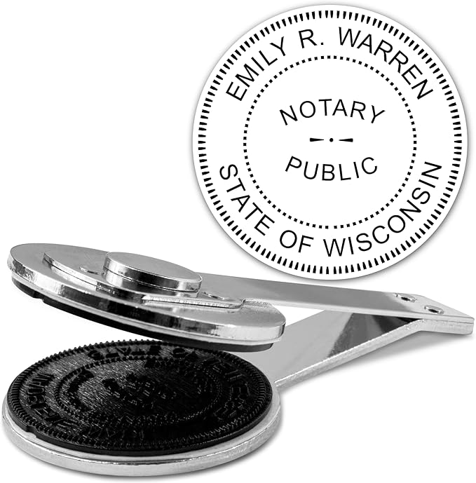 MaxMark Insert Only for Notary Seal Round Desk Embosser for Wisconsin State