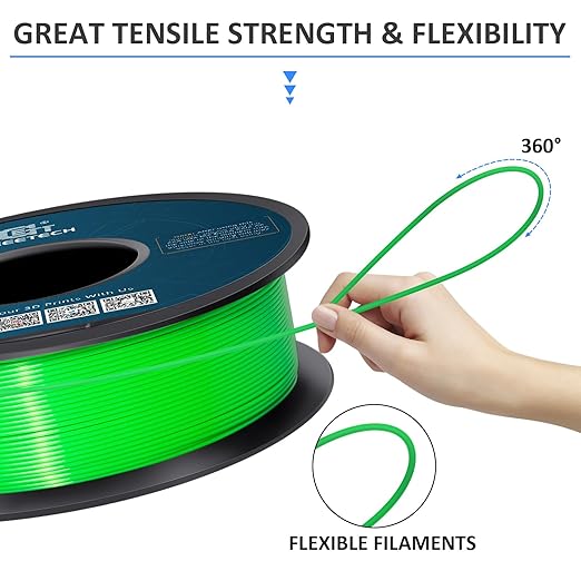 Geeetech Green PLA Filament 1.75mm, PLA 3D Printer Filament 1kg Spool(2.2lbs) Dimensional Accuracy +/- 0.02 mm, 3D Printing Filament Fits for Most FDM 3D Printers