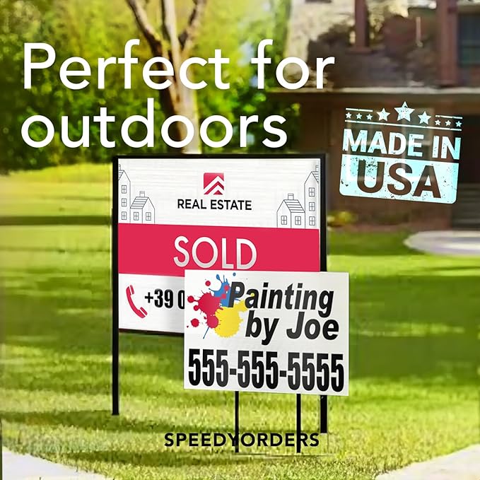 Custom Metal Signs, Personalized Aluminum, Customized Safety, Business Signs, Waterproof Outdoor, White Aluminum (Blue Background, 20x20 In)