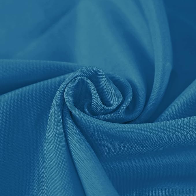 120 inch Round Tablecloth Washable Polyester Table Cloth Decorative Table Cover for Wedding Party Dining Banquet（120 inch, Mediterranean Blue）
