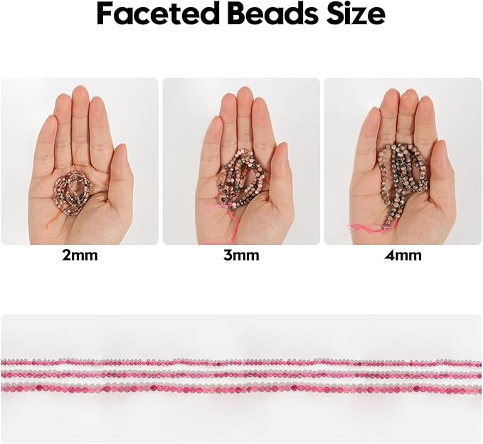 Song Xi 120pcs 3mm Natural Golden Sandstone Gemstone Beads Faceted Round Loose Stone Beads for Jewelry Making