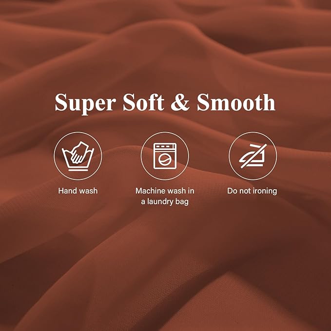 10 Pack 10 Ft Chiffon Table Runner Rust Gauze Long Table Runners 27x120 Inches Sheer Tulle Table Runner for Rustic Wedding Reception Bridal Shower Decorations Birthday Party