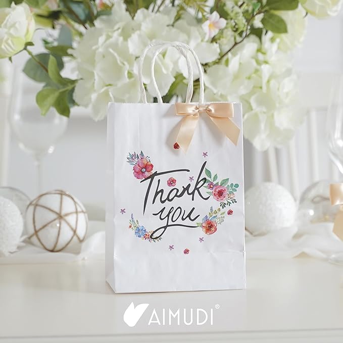 AIMUDI Small Champagne Christmas Bows 2.5" Premade Satin Ribbon Twist Tie Bows for Treat Bags Mini Bows for Christams Tree Ornaments Ribbon for Cake Pops Bows for Wedding Decor Gift Wrap- 50 Counts