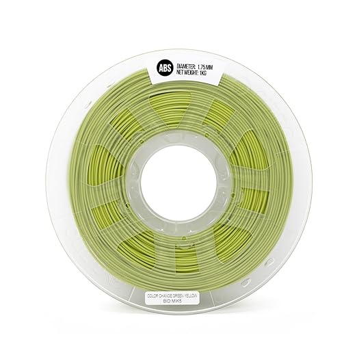 Gizmo Dorks 3mm (2.85mm) ABS Filament 1kg / 2.2lb for 3D Printers, Color Change Green to Yellow