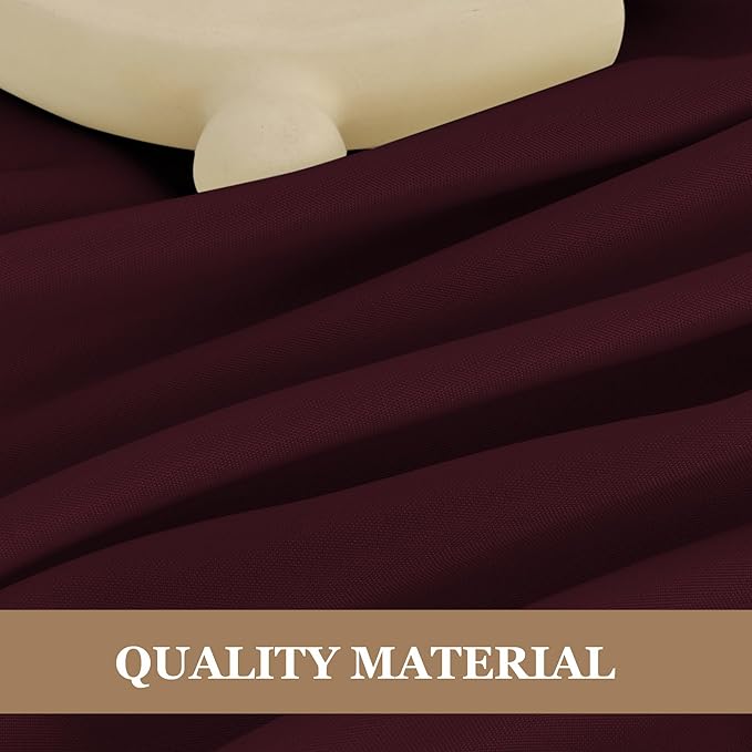 Fitable Burgundy Tablecloths for 6-8 Foot Tables, 6 Pack - 70 x 120 Inches - Reusable and Washable Table Clothes, Polyester Fabric Table Covers for Wedding, Party, Banquet