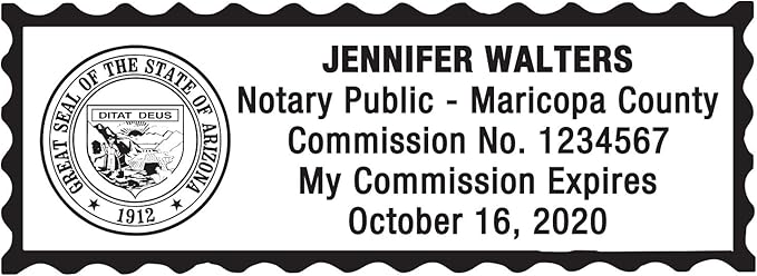 MaxMark Notary Stamp for State of Arizona - Self Inking Stamp