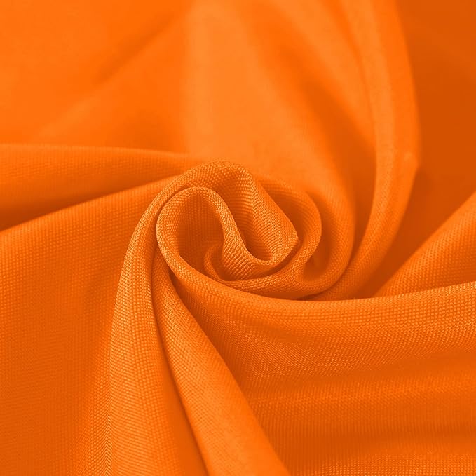 Fokitut 2 Pack Waterproof Round Tablecloth, 132 Inch, Stain Resistant and Wrinkle Polyester Table Cloth, Fabric Table Cover for Kitchen Dining, Wedding, Party, Holiday Dinner-Orange