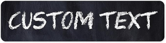 Custom Sign, Custom Street Sign, 11 Font Colors, 13 Font Styles, 4 Hole Options, 22 Sizes, 12x48 Inches, Rust Free DiBound, Fade Resistant, Made in USA by My Sign Center (Chalkboard Black)