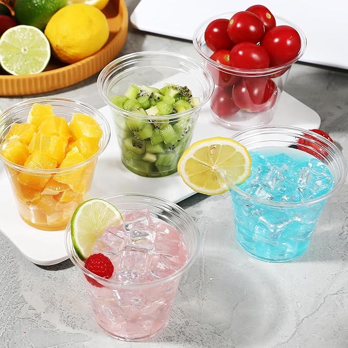 250 Pack 9 oz Disposable Plastic Cups for Party, Plastic Wine Cups with Higher Heat Resistance (9oz 250pack)