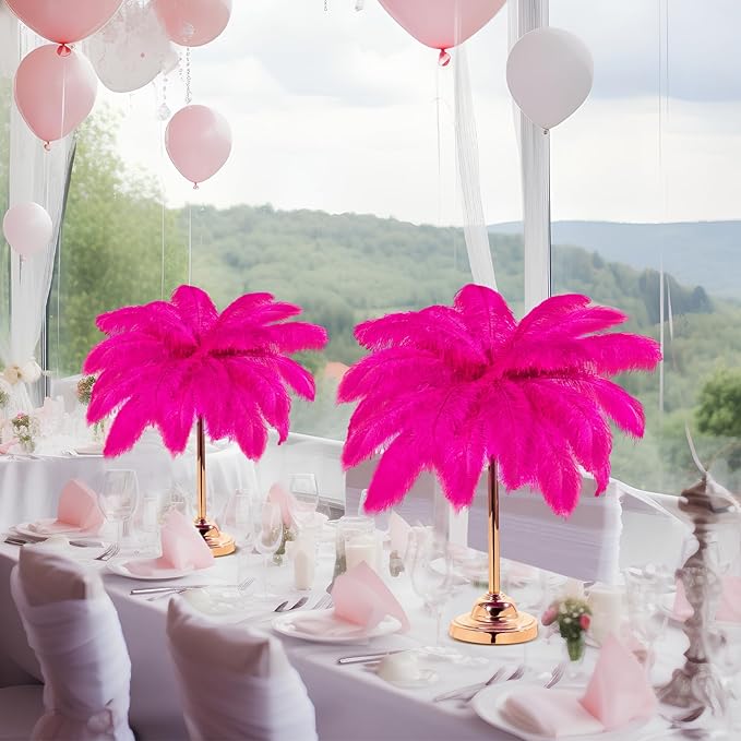 80 Pcs Large Natural Ostrich Feathers Plumes 14-16 Inch Bulk for DIY Crafts Wedding Party Centerpiece Vase