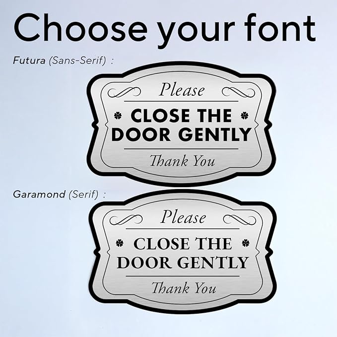 Custom Decorative Outdoor Aluminum Signs, Driveway Signs, Waterproof USA Made, Design 3 Metallic Silver 14x10 In