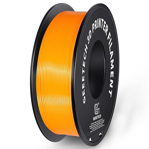 Geeetech Orange PLA 3D Printer Filament, PLA 3D Printer Filament 1kg Spool(2.2lbs) Dimensional Accuracy +/- 0.02 mm, 3D Printing Filament Fits for Most FDM 3D Printers