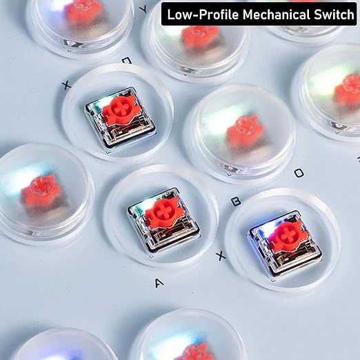 ARCCI Arcade Stick Leverkless Controller 16 Keys, All-Buttom Custom RGB Fight Stick Pad with Hot-swap Low-Profile Red Switch, SOCD & Turbo Functions, Arcade Fighting Stick for PC/Ps3/Ps4/Steam/Switch