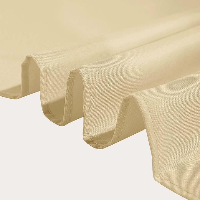 Efavormart 90" Square Polyester Table Overlay for Wedding Kitchen Dining Events - Champagne