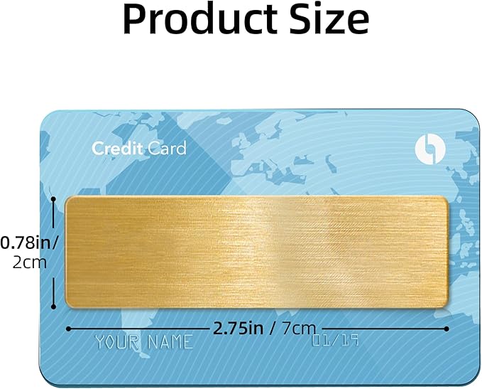 Magnetic Name Tags Personalized - Metal Engravable Name Badges with Pin or Strong Magnetic Backing for Teachers, Kids, Business, 1x3 Inch (Gold, Design 1)