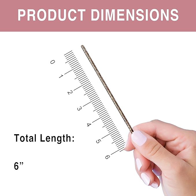 Coffee and Cocktail Stirrers, Reusable Plastic Drink Stirrer Sticks, 100 Ball Head Swizzle Sticks, Use as a Cocktail Garnish or Cake Pop Stick, and Restaurant Supplies, 6 inch (Glitter Gold)
