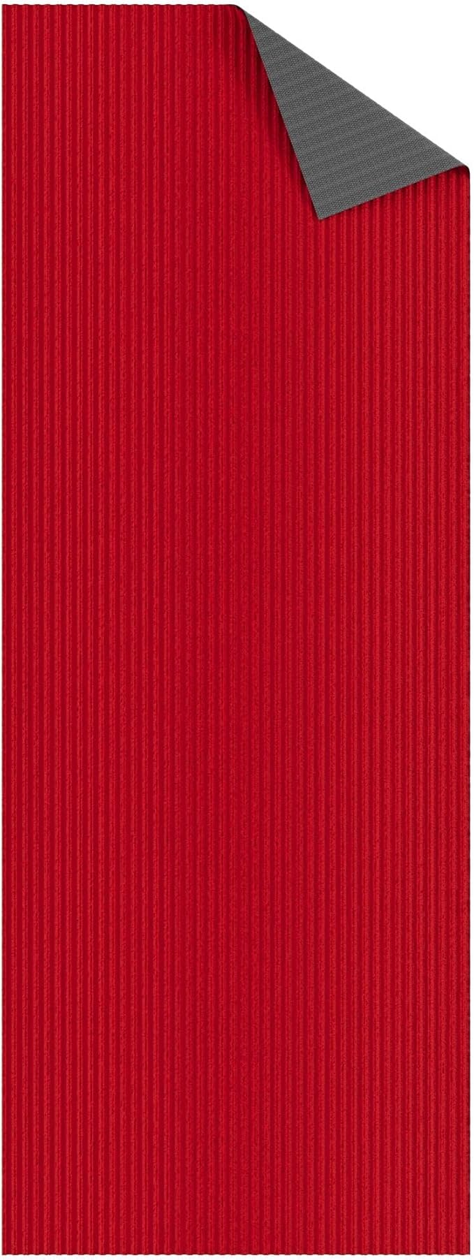 Ottomanson 2'7" x 5' Mud Mat Area Rug Scraper Carpet - Non-Slip, Dirt Trapping for Indoor & Outdoor Use - Ideal for Entryway, Garage, Kitchen, Patio & High-Traffic Areas, Red