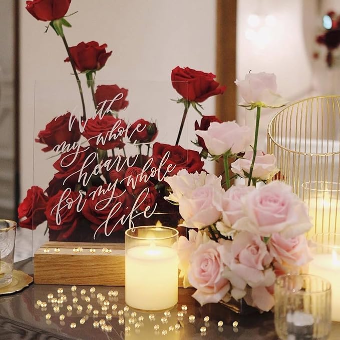 10000Pcs Crystal Acrylic Diamond Fake Gems Vase Filler, 4.5mm Faux Diamonds for Table Scatter Wedding Party, Bridal Shower, Birthday Decoration, Red
