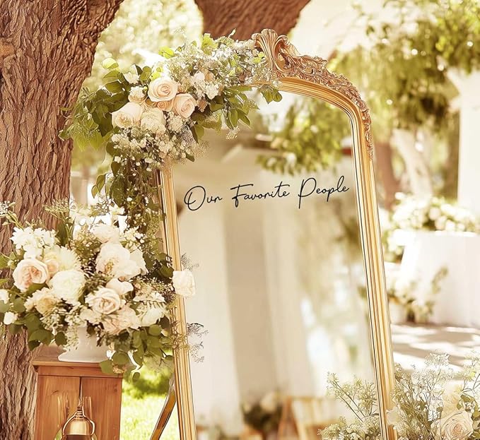 Our Favorite People Seating Chart Decal Wedding Seating Chart Header Decal for Mirror Our Favorite People Welcome Sign Wedding Welcome Vinyl (Black, Width 20")
