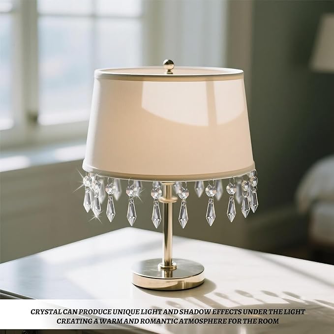 Premium Clear Crystal Glass Drops 2.4" - Multi-Purpose Hanging Prisms for Holiday Party/Home/Window Decoration/Chandelier Replacement Parts (16)