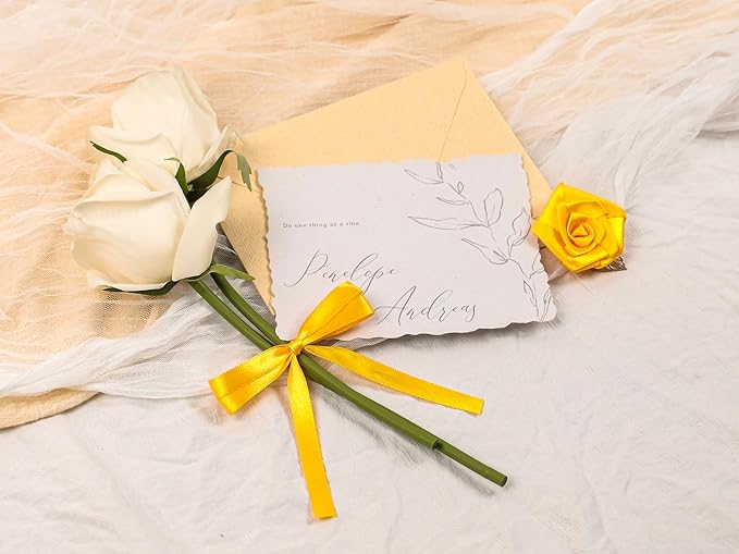 Yellow Satin Ribbon 3/8 inch X Continuous 100 Yards, Single Face Polyester Ribbon Perfect for Gift Wrapping, Flower Bouquet, Wedding Decor, Crafts, Bow Making, Sewing and More