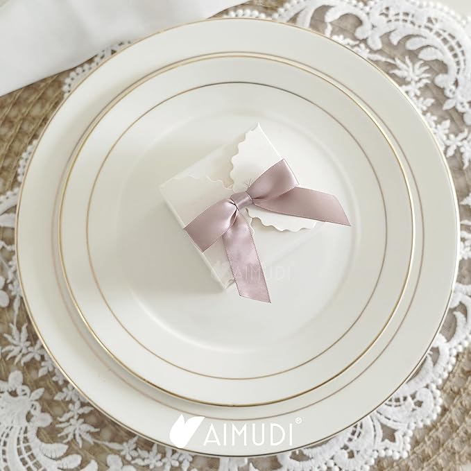 AIMUDI Dusty Rose Ribbon Bows Wedding Decor 2.5" Pretied Small Pink Bows for Crafts Premade Satin Twist Tie Bows for Treat Bags Cake Pop Bows Mini Bows for Gift Wrapping Candy Apples - 50 Counts