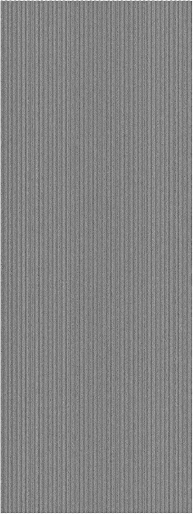 Ottomanson 2'7" x 15' Hallway Runner with Scraper Pile - Extra Durable Non-Slip Rug Mat for Indoor & Outdoor Use - Ideal for Kitchen, Entryway & Garage - High-Traffic Carpet, Gray