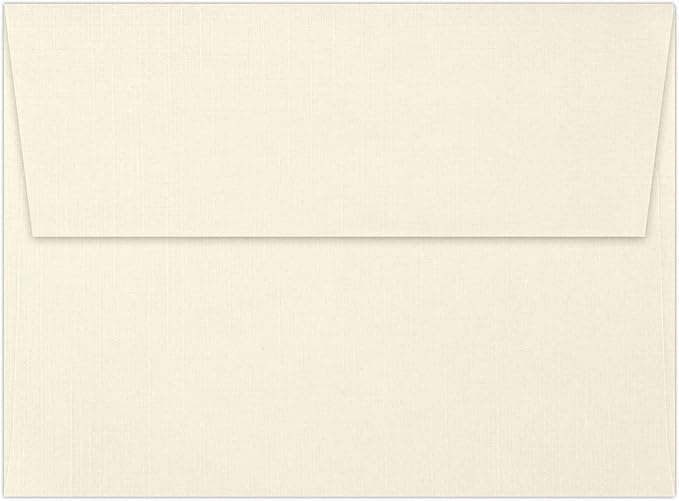 LUXPaper A7 Invitation Envelopes | Peel & Press | 5 1/4" x 7 1/4" | Natural Linen | 80lb. Text | 500 Qty