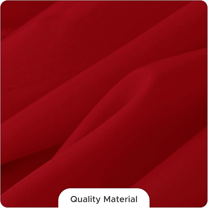Fitable 8 Pack Table Cloth Rectangle Table: Stain and Wrinkle Resistant Tablecloth Rectangular, Washable Polyester Tablecloths for Wedding Christmas Party Dining Banquet Event(Red, 70x120 Inch)
