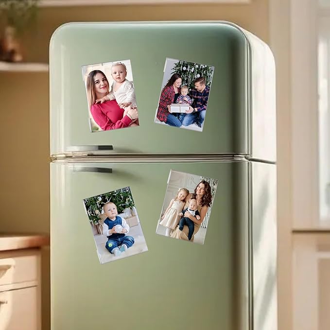 Magnetic Picture Frames for Refrigerator 8x10 Inch, Magnetic Photo Holders for Fridge, 3 Pack Acrylic Magnetic Picture Frame for Displaying Frames,Children Artworks