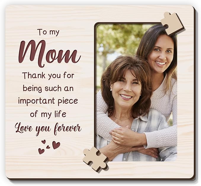 Magnetic Picture Frames - TO MY MOM LOVE YOU FOREVER - Christmas Gift Birthday Gift for Mom - Unique Magnet Photo Frame For Women - Magnetic Frames for Refrigerator, Locker & More