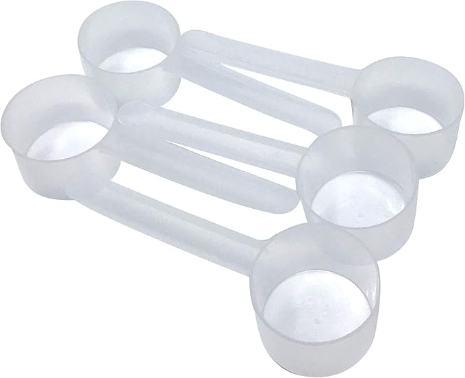 4 Teaspoon (20 mL) Long Handle Scoop for Measuring Coffee, Pet Food, Grains, Protein, Spices and Other Dry Goods (Pack of 5)