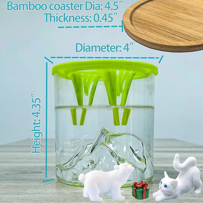 Versatile Plant Propagation Station Vase Hydroponic Planter Pot,Glass Plant Terrarium Kit,Fresh Indoor Herb Garden Kit| Christmas Birthday Gift for Gardener Women Mom Garden Lover | Home Office Decor