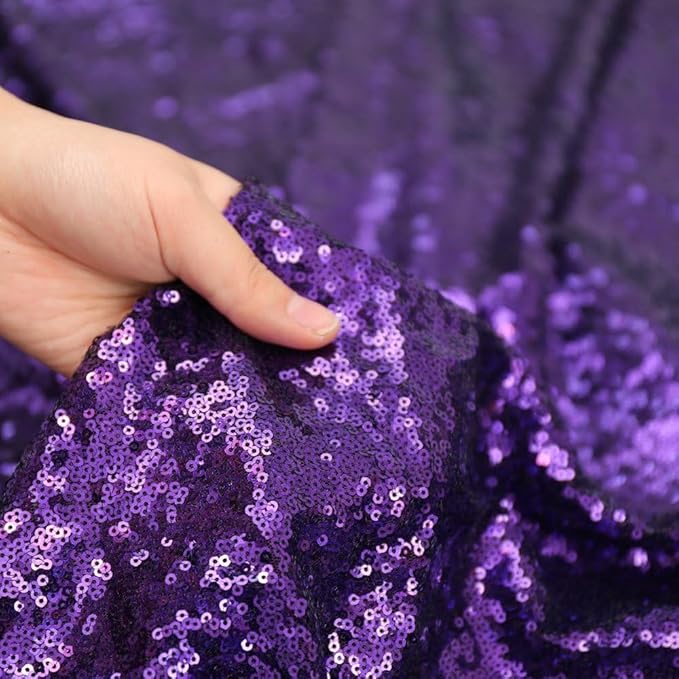 PartyDelight Sequin Backdrop Purple 6FTx6FT Wedding Curtain Special Events Party