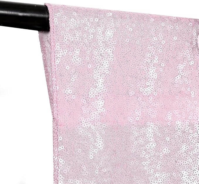 Pink Sequin Backdrop Curtains 1 Panel 10FTx10FT Glitter Pink Photo Backdrop Drapes Party Wedding Baby Shower Curtain Sparkle Photography Background