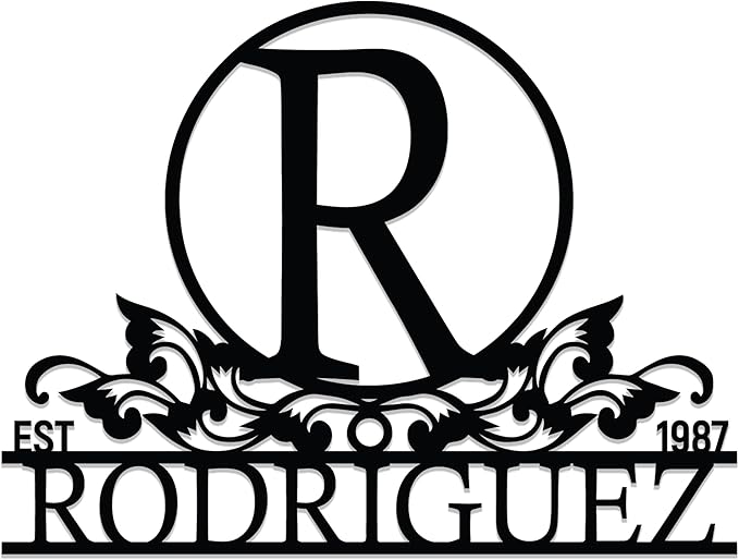 Personalized Metal Name Signs, Split Letter Monogram Wall Art Decor, Durable Steel Family Last Name Decor, Custom Signs Indoor or Outdoor, Personalized Wedding Gifts, Housewarming Gift