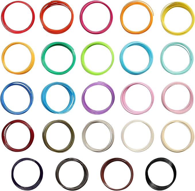 MIKA3D 24 Colors 1.75mm ABS 3D Pen Printer Filament Refill, Each Color 3.5m, Total 84m ABS Material, Support for MYNT3D / SCRIB3D 3D Printing Pen, Not Fit for 3Doodler Pen